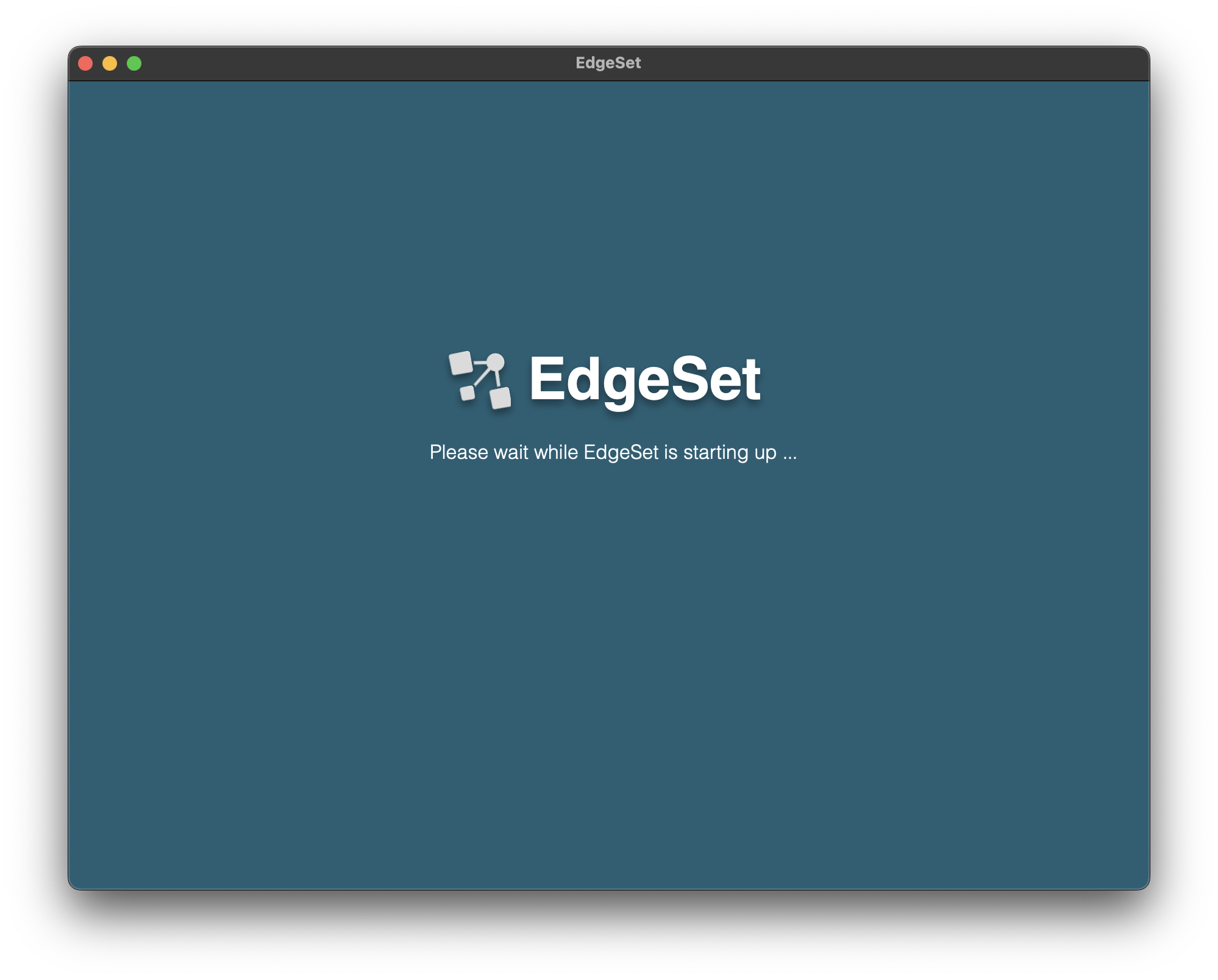 EdgeSet startup message